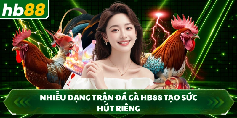 Nhiều dạng trận đá gà HB88 tạo sức hút riêng